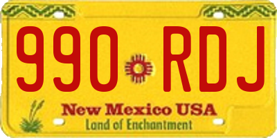 NM license plate 990RDJ
