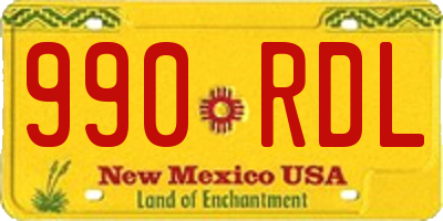 NM license plate 990RDL