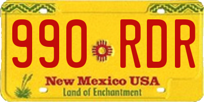 NM license plate 990RDR