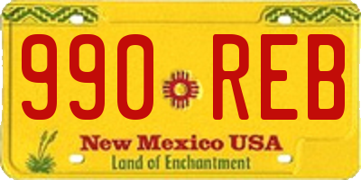 NM license plate 990REB