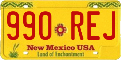 NM license plate 990REJ