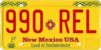 NM license plate 990REL