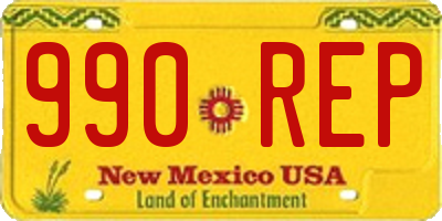 NM license plate 990REP