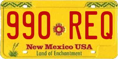 NM license plate 990REQ