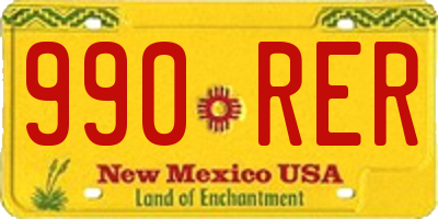 NM license plate 990RER