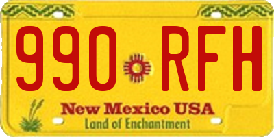 NM license plate 990RFH