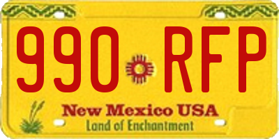 NM license plate 990RFP