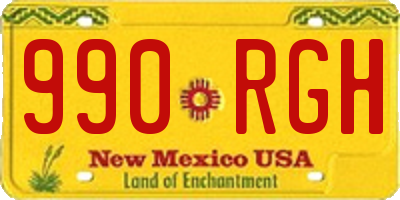 NM license plate 990RGH