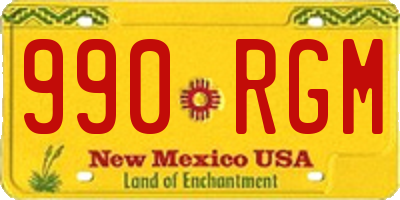 NM license plate 990RGM