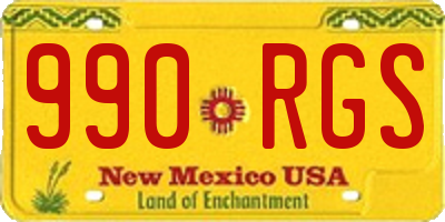 NM license plate 990RGS