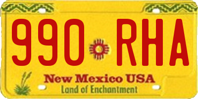 NM license plate 990RHA