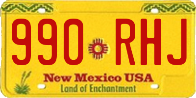 NM license plate 990RHJ