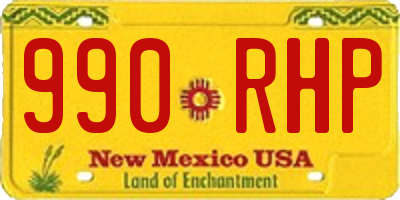 NM license plate 990RHP