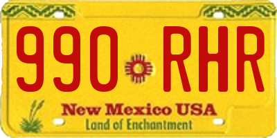 NM license plate 990RHR