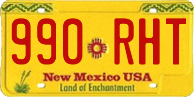 NM license plate 990RHT