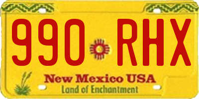 NM license plate 990RHX