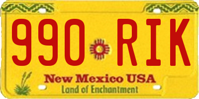 NM license plate 990RIK