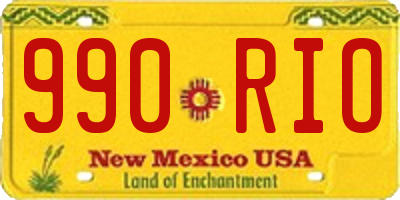 NM license plate 990RIO