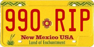 NM license plate 990RIP