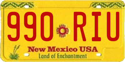 NM license plate 990RIU