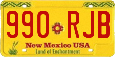 NM license plate 990RJB