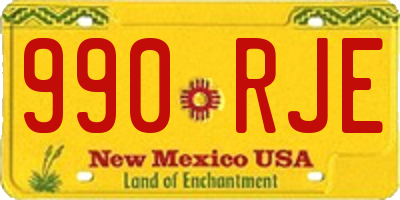 NM license plate 990RJE