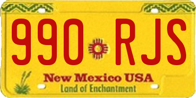 NM license plate 990RJS