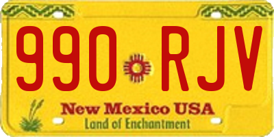 NM license plate 990RJV