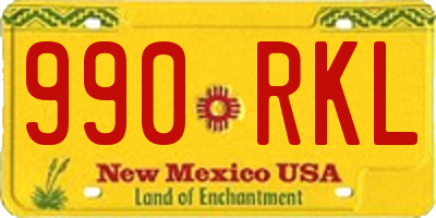 NM license plate 990RKL