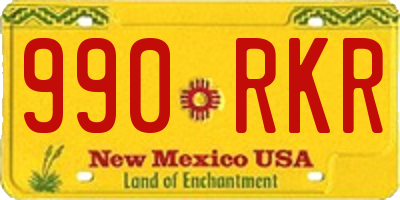 NM license plate 990RKR