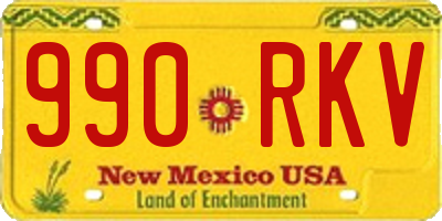 NM license plate 990RKV