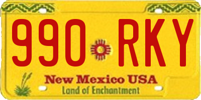 NM license plate 990RKY