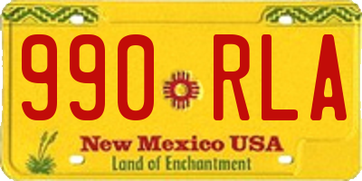 NM license plate 990RLA