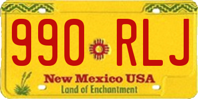 NM license plate 990RLJ