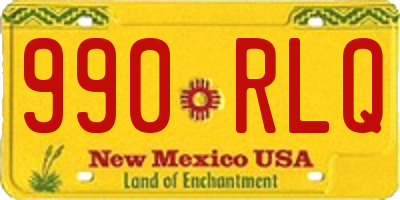 NM license plate 990RLQ