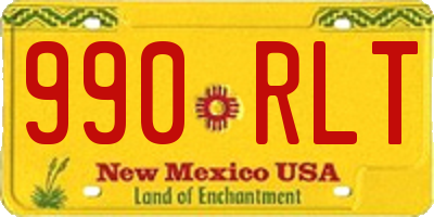NM license plate 990RLT