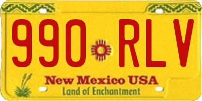 NM license plate 990RLV