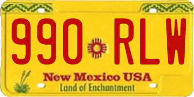 NM license plate 990RLW