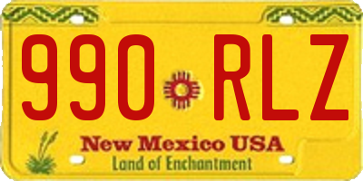 NM license plate 990RLZ