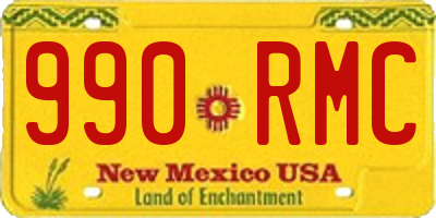 NM license plate 990RMC