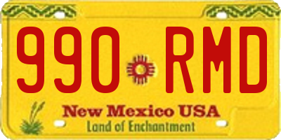 NM license plate 990RMD