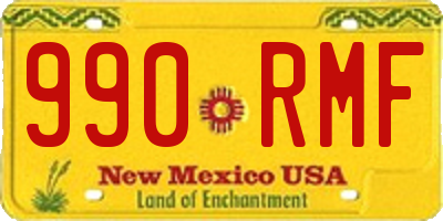 NM license plate 990RMF