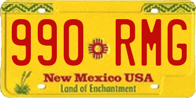 NM license plate 990RMG