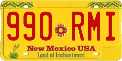 NM license plate 990RMI