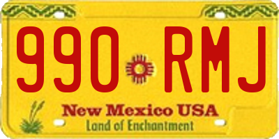 NM license plate 990RMJ