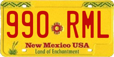 NM license plate 990RML