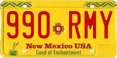 NM license plate 990RMY