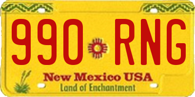 NM license plate 990RNG