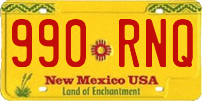 NM license plate 990RNQ