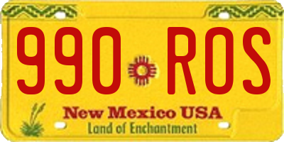 NM license plate 990ROS